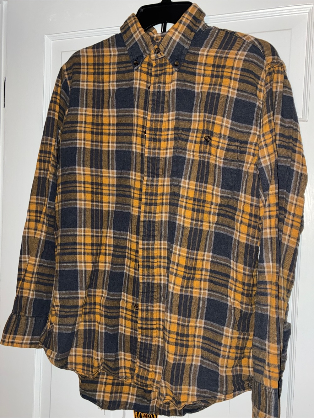 G.H. Bass & Co. Mustard and Black Plaid Button-Down Shirt